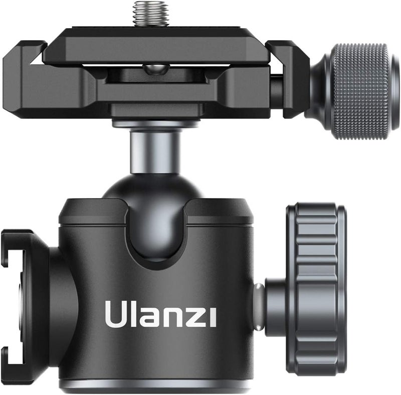 PICTRON تركيب كاميرا معدني ULANZI U-80L برأس كروي Arca Swiss دوار 360 مع لوحة إطلاق سريعة وحذاء بارد، سعة تحميل 22lbs/10kg لثلاثي القوائم 1/4"، أحادي القوائم، DSLR - Image 1